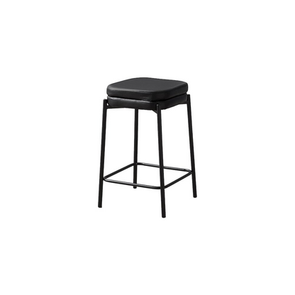 Set of 2 Start2Finish counter height kitchen barstools with wooden seats and metal legs, designed for casual dining and bar seating.
