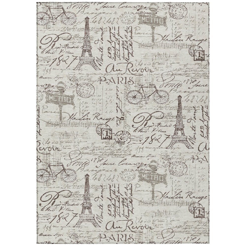Machine washable indoor/outdoor Chantille ACN2209 linen rug by Start2Finish, 5&