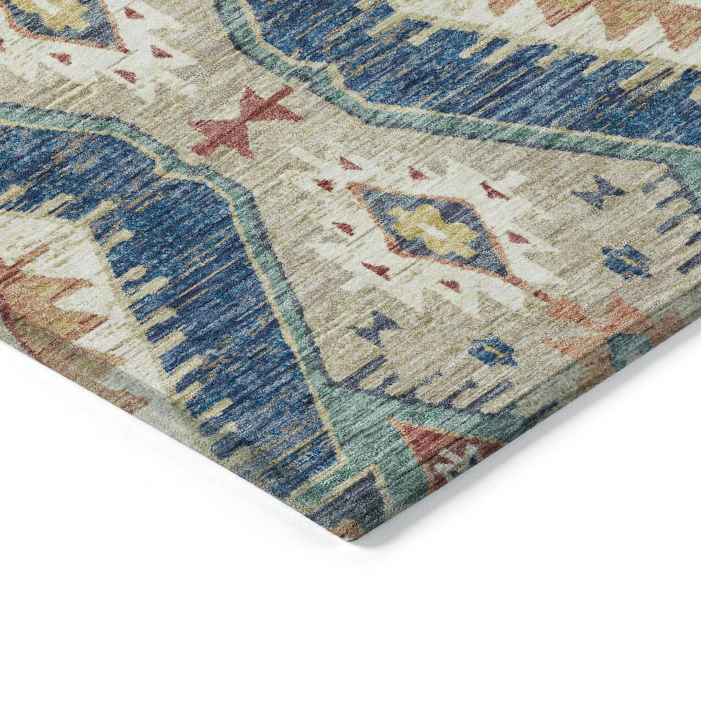 Start2Finish navy indoor/outdoor Chantille runner rug, machine washable, 2&