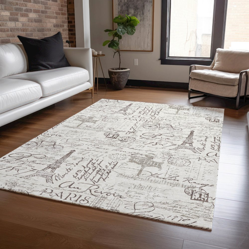Start2Finish machine washable indoor/outdoor Chantille ACN2209 linen rug, 3&