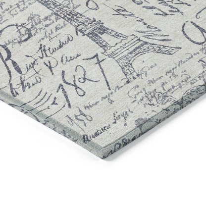 Start2Finish ivory indoor/outdoor Chantille rug, 5&