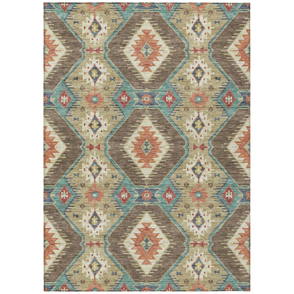 Start2Finish machine washable indoor/outdoor Chantille ACN2210 khaki rug, 8&