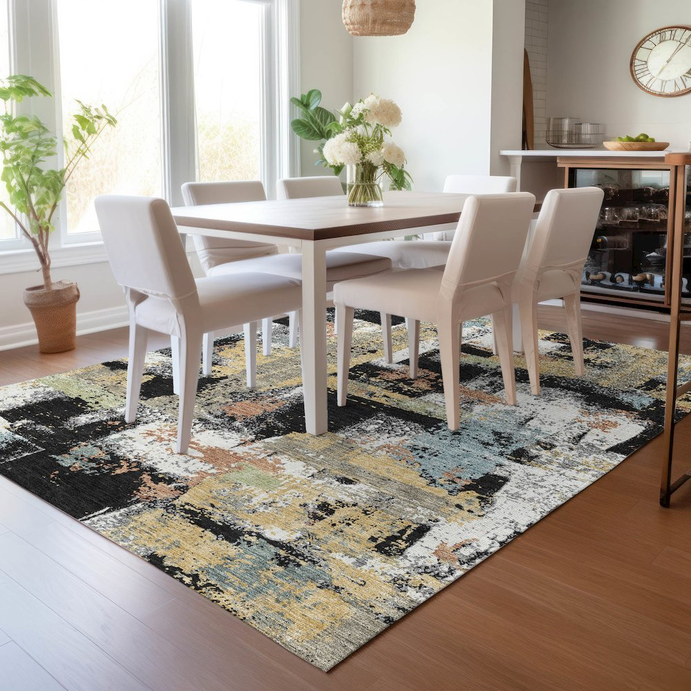 Black indoor/outdoor Chantille ACN2212 rug by Start2Finish, 5&