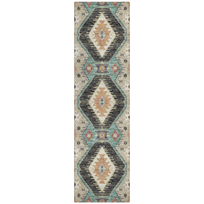 Start2Finish black Chantille indoor/outdoor runner rug, 2&
