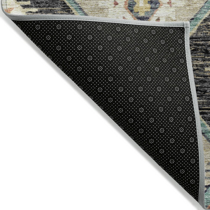 Start2Finish black indoor/outdoor chantille runner rug, machine washable, 2&