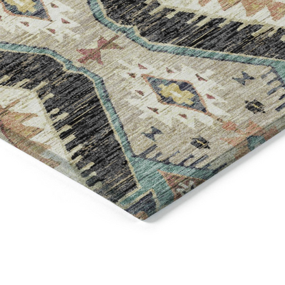 Black indoor/outdoor Chantille ACN2210 rug by Start2Finish, 3&