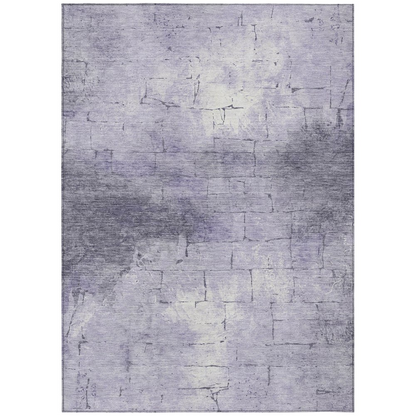 Start2Finish lavender indoor/outdoor chantille rug, 5x7.6 feet, machine washable, with intricate pattern and soft texture.