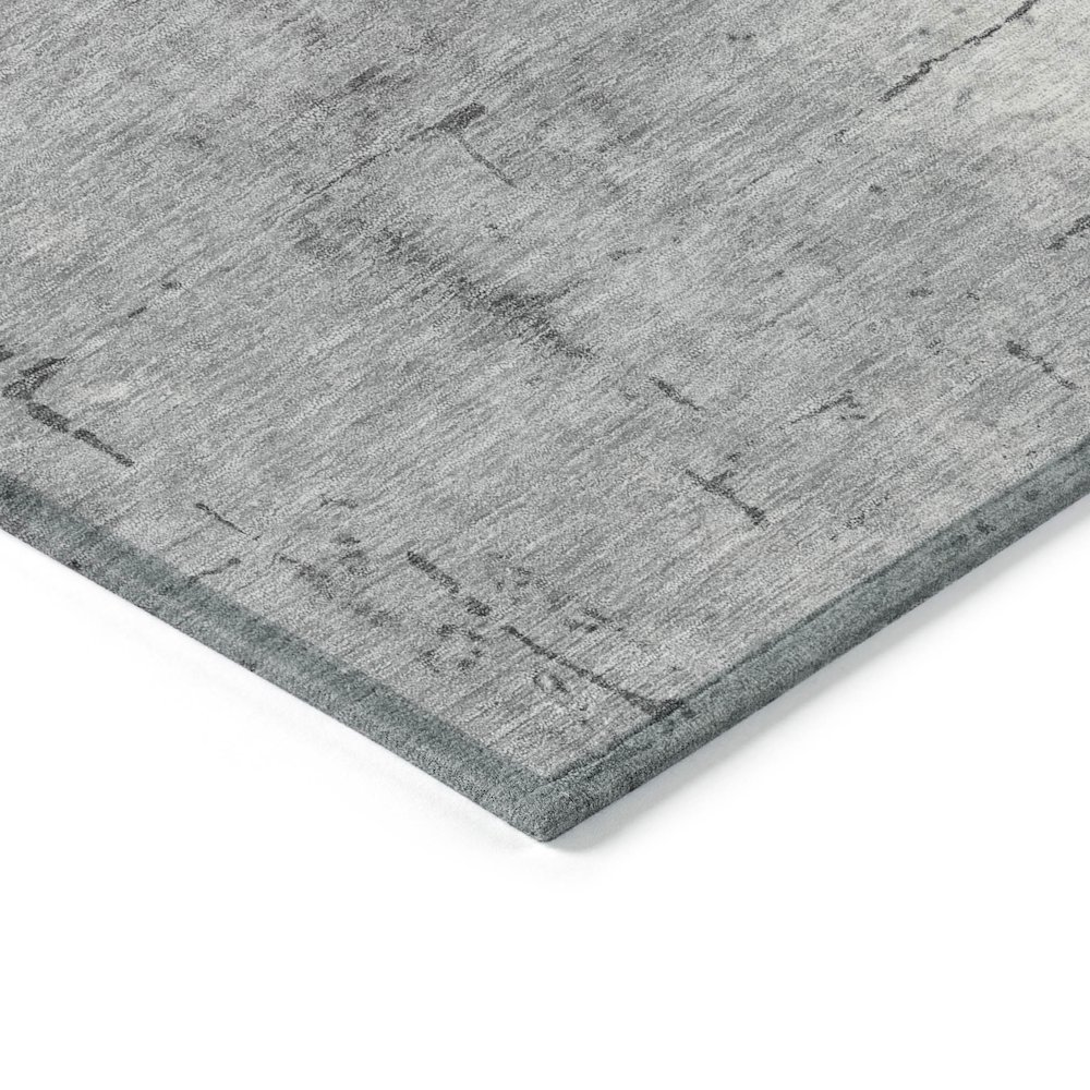 Gray indoor/outdoor Chantille ACN2215 rug by Start2Finish, machine washable, 3x5 feet, with detailed woven pattern.