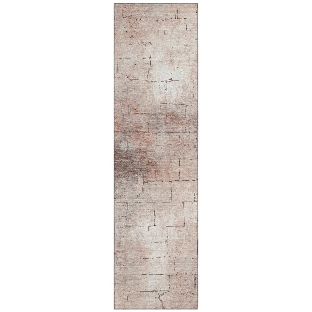 Start2Finish coral indoor/outdoor Chantille ACN2215 runner rug with machine washable fabric, 2&
