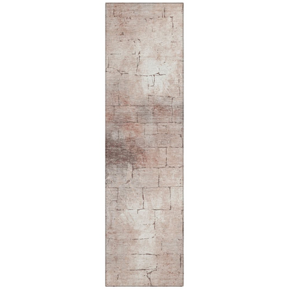 Start2Finish coral indoor/outdoor Chantille ACN2215 runner rug with machine washable fabric, 2&