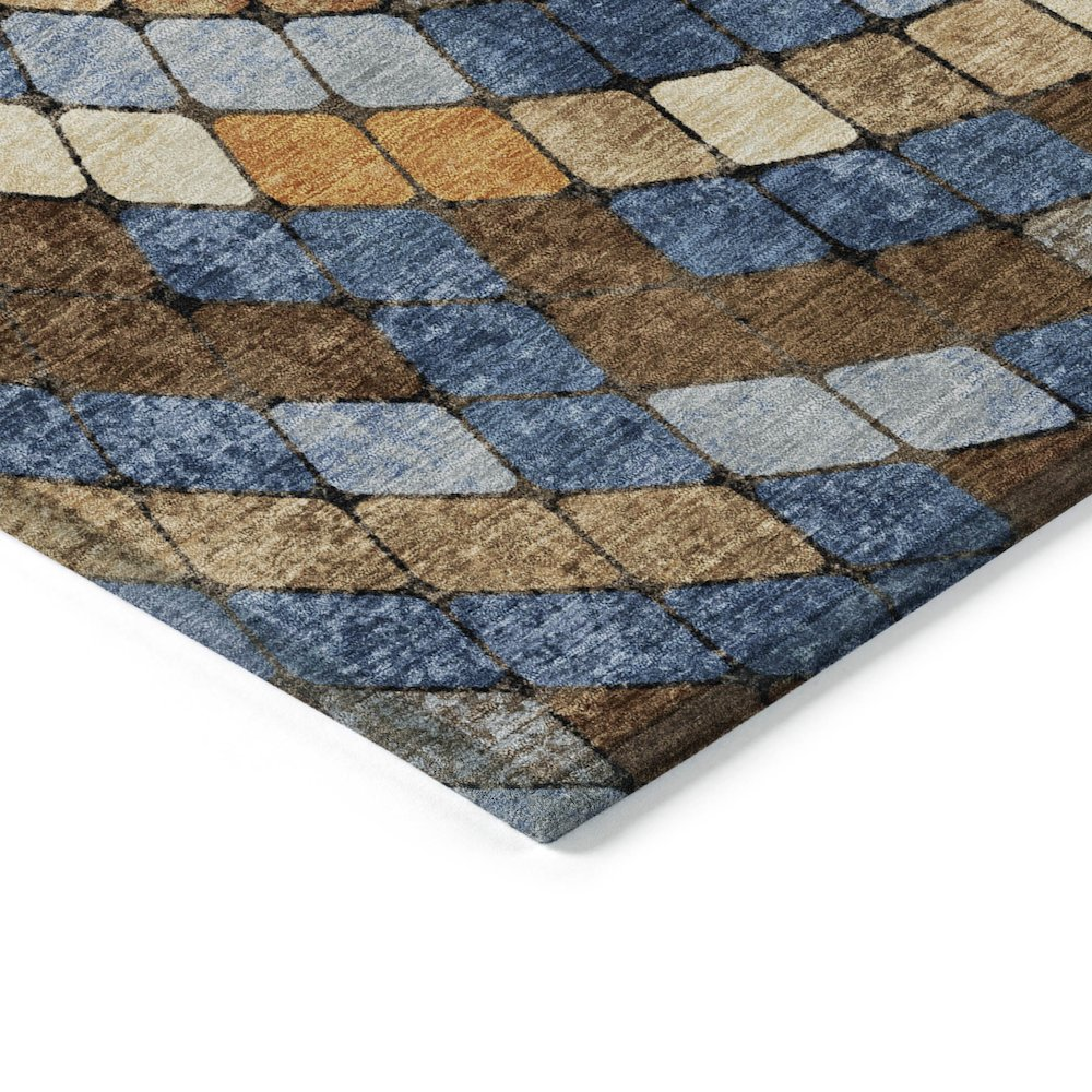 Start2Finish machine washable indoor/outdoor Chantille ACN2216 denim rug, 8&