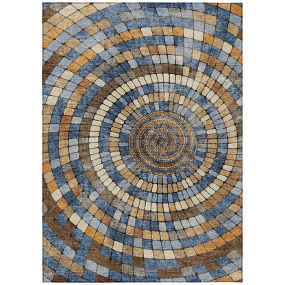 Machine washable indoor/outdoor denim rug by Start2Finish, 9&