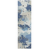 Machine washable indoor/outdoor Chantille ACN2217 denim runner rug, 2&