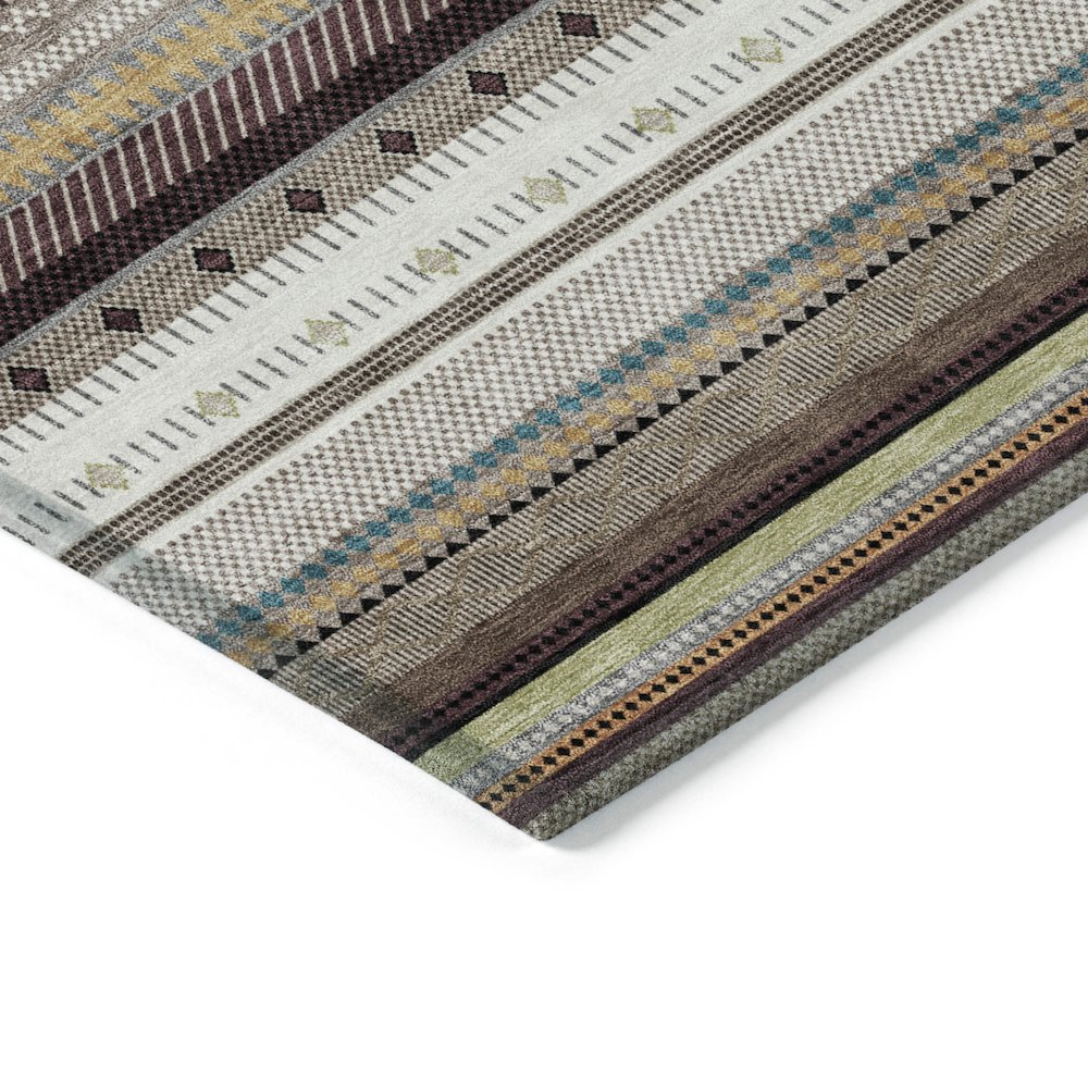 Start2Finish brown indoor/outdoor Chantille ACN2218 rug, machine washable 8x10 feet, shown laid out on a floor.