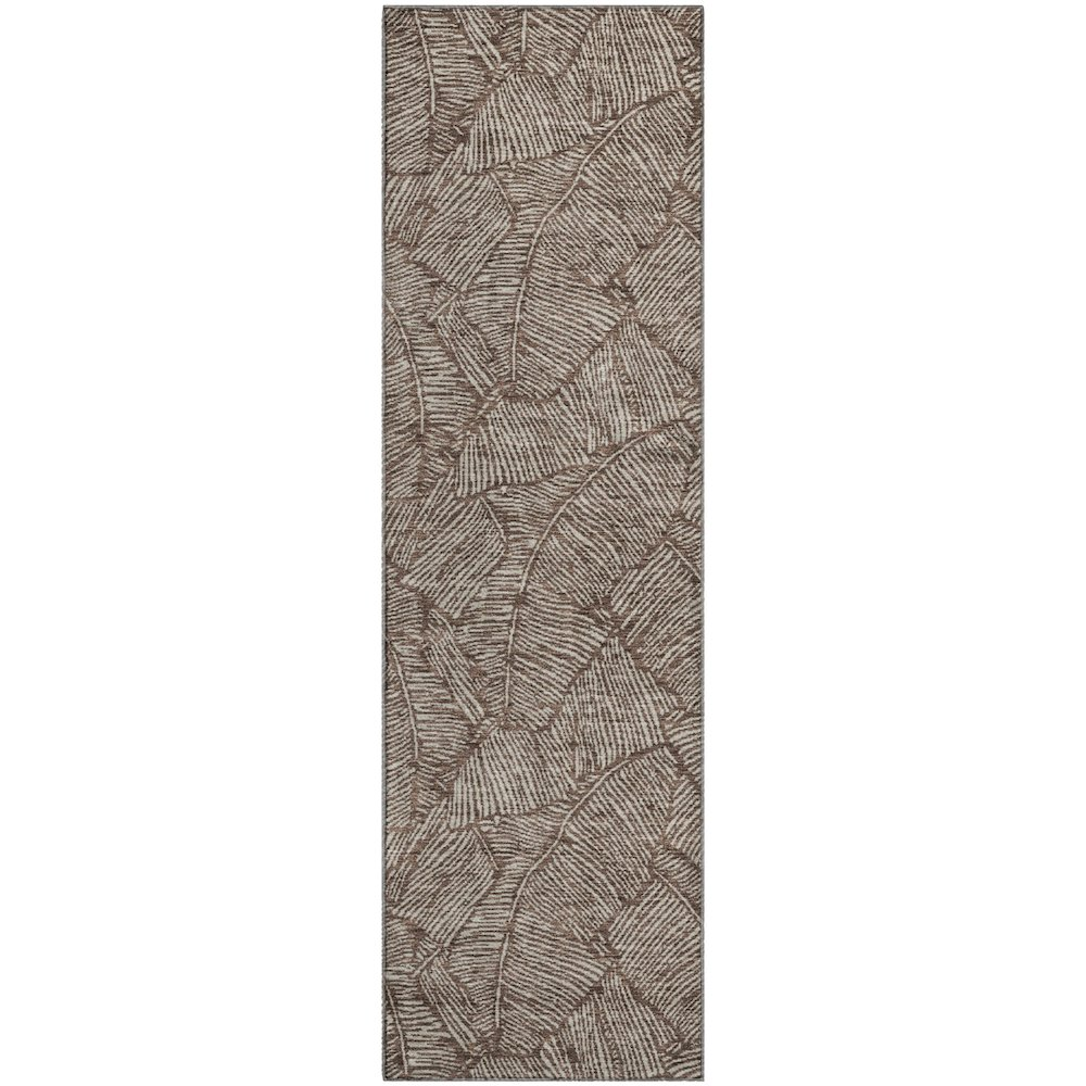 Start2Finish Mayfield machine washable brown runner rug, 2&