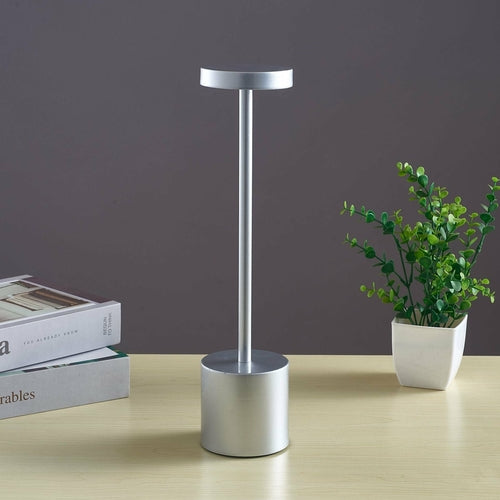 Maroon Asteria Nordic I-shaped bedroom LED touch bar lamp, sleek lighting fixture with touch controls and modern design.