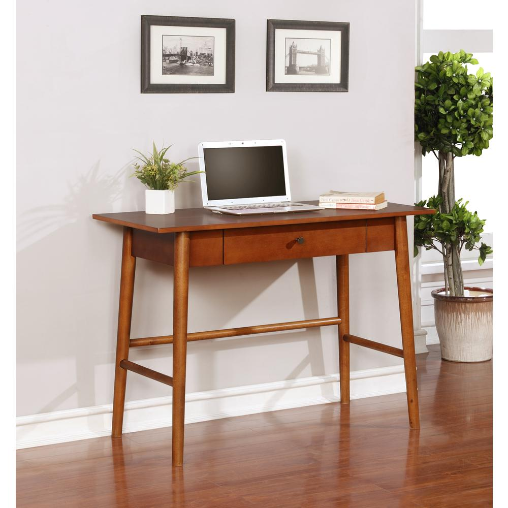 Start2Finish Charlotte Desk, a modern wooden furniture piece with a spacious tabletop and sturdy legs for home or office use.