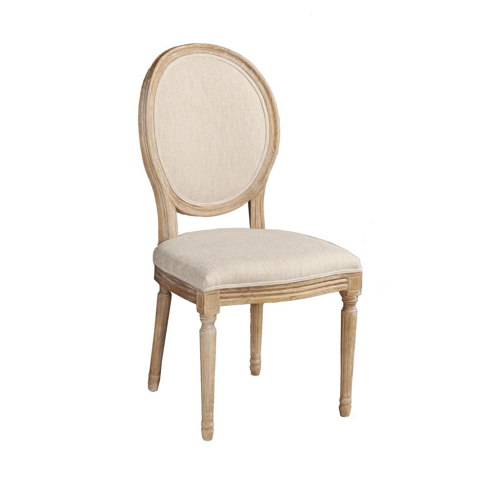 Start2Finish Avalon Linen Oval Back Chair set of two, beige fabric chairs with wooden legs and oval-shaped backs, modern furniture.