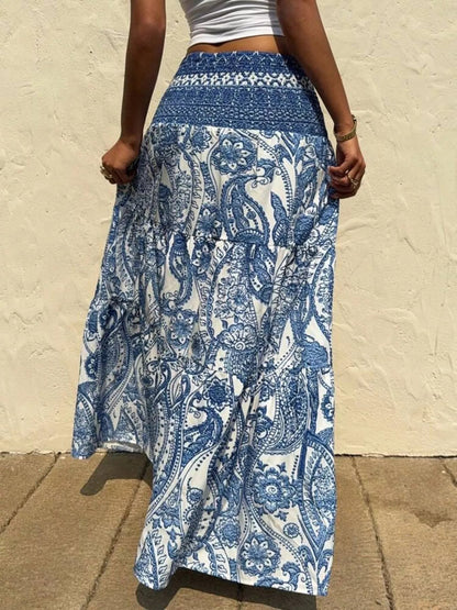 Printed high waist maxi skirt from Ruby Styx, flowing women&