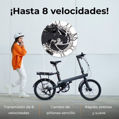 Black Xiaomi QiCycle C2 electric bike with 20-inch wheels and 250W motor, designed for sports and outdoor riding.