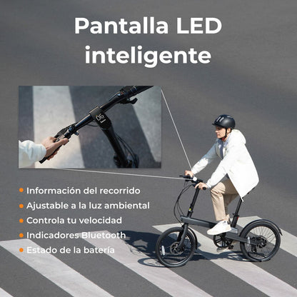 Black Xiaomi QiCycle C2 electric bike with 20-inch wheels and 250W motor, designed for outdoor sports and commuting.