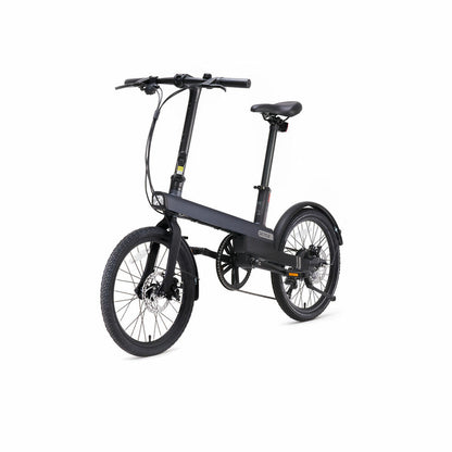 Black Xiaomi QiCycle C2 electric bike with 20-inch wheels and 250W motor, designed for sports and outdoor riding.