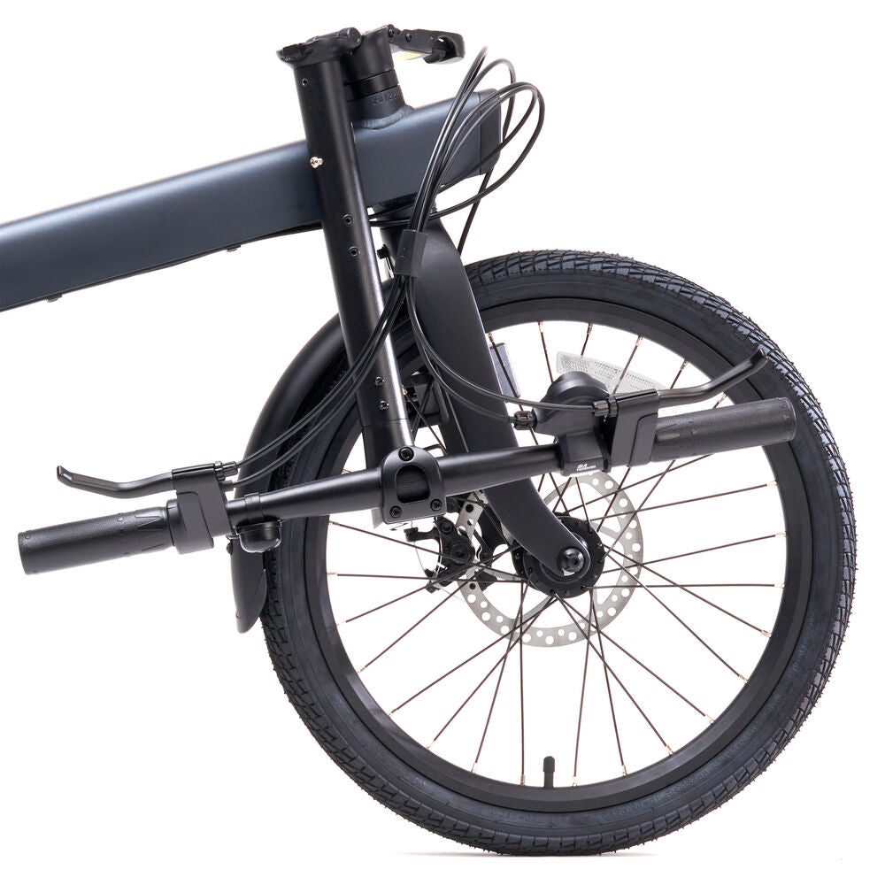 Black Xiaomi QiCycle C2 electric bike with 20-inch wheels and 250W motor, suitable for sports and outdoor riding.