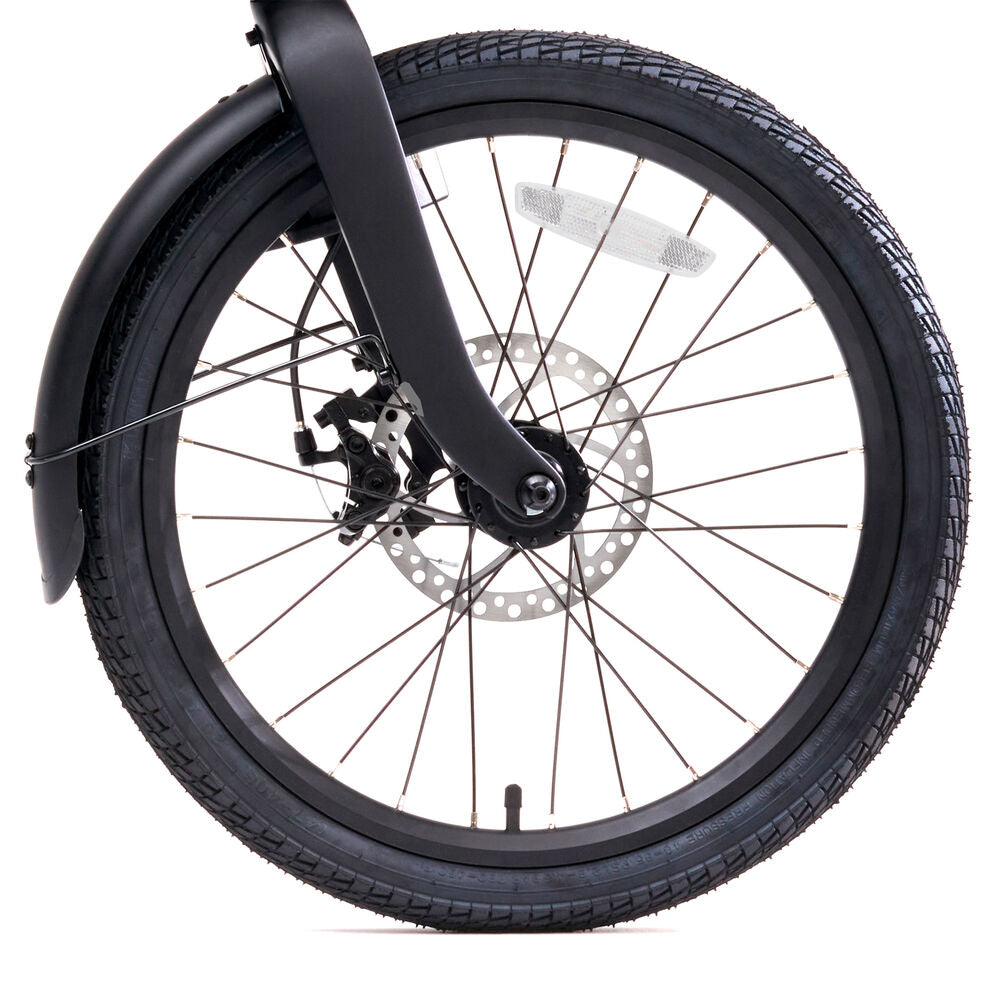 Black Xiaomi QiCycle C2 electric bike with 20-inch wheels and 250W motor, suited for sports and outdoor activities.