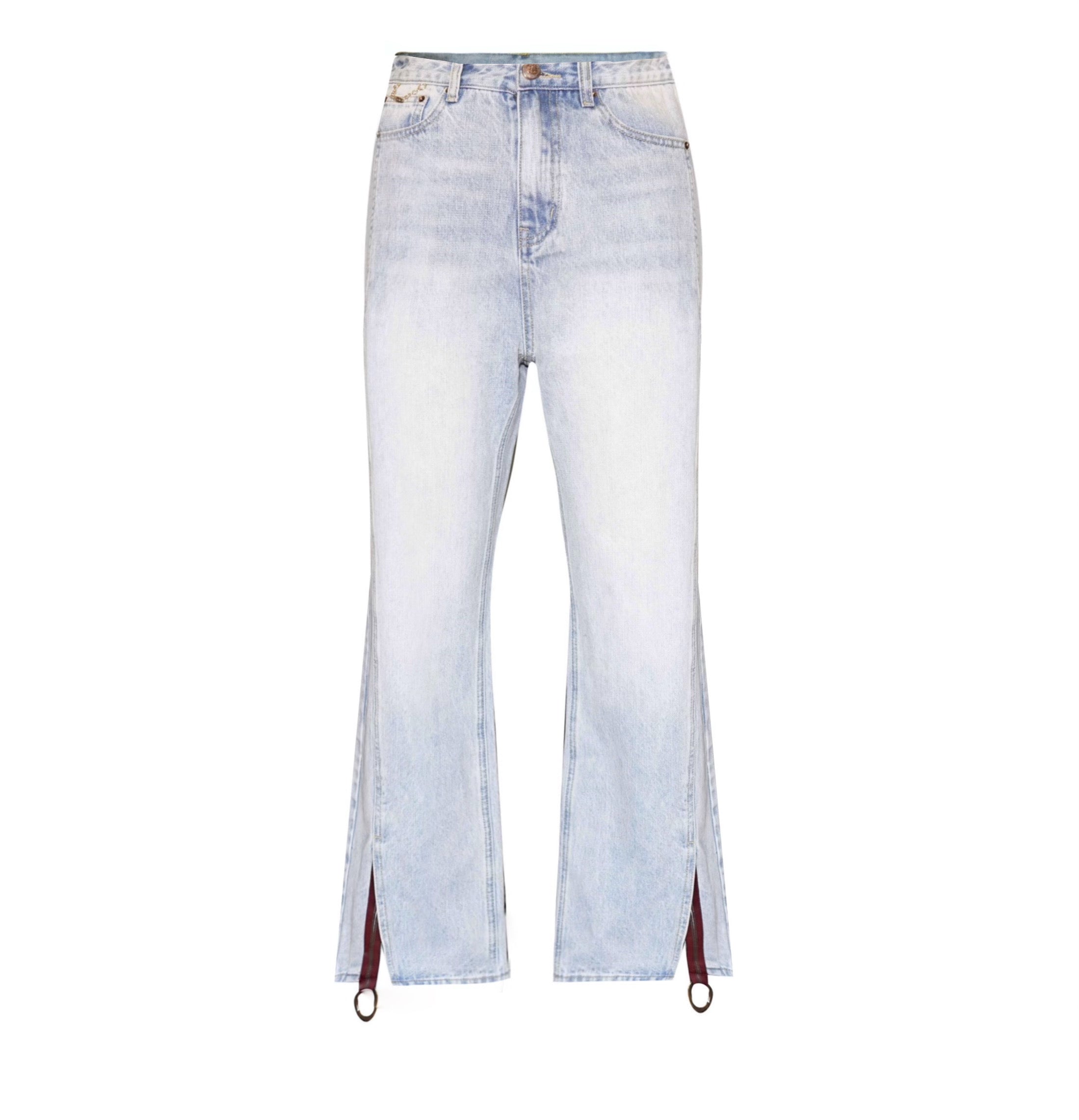 Mauve Daisy Danielle boyfriend jeans for women, relaxed fit denim with classic five-pocket design and distressed details.