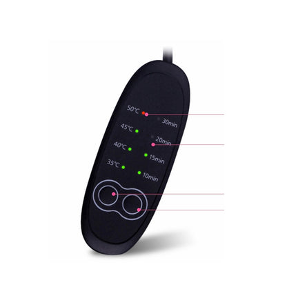 Salmon Lucky Visionary Smart Eye Massager Mask showing padded eye cover with control buttons and sleek design.