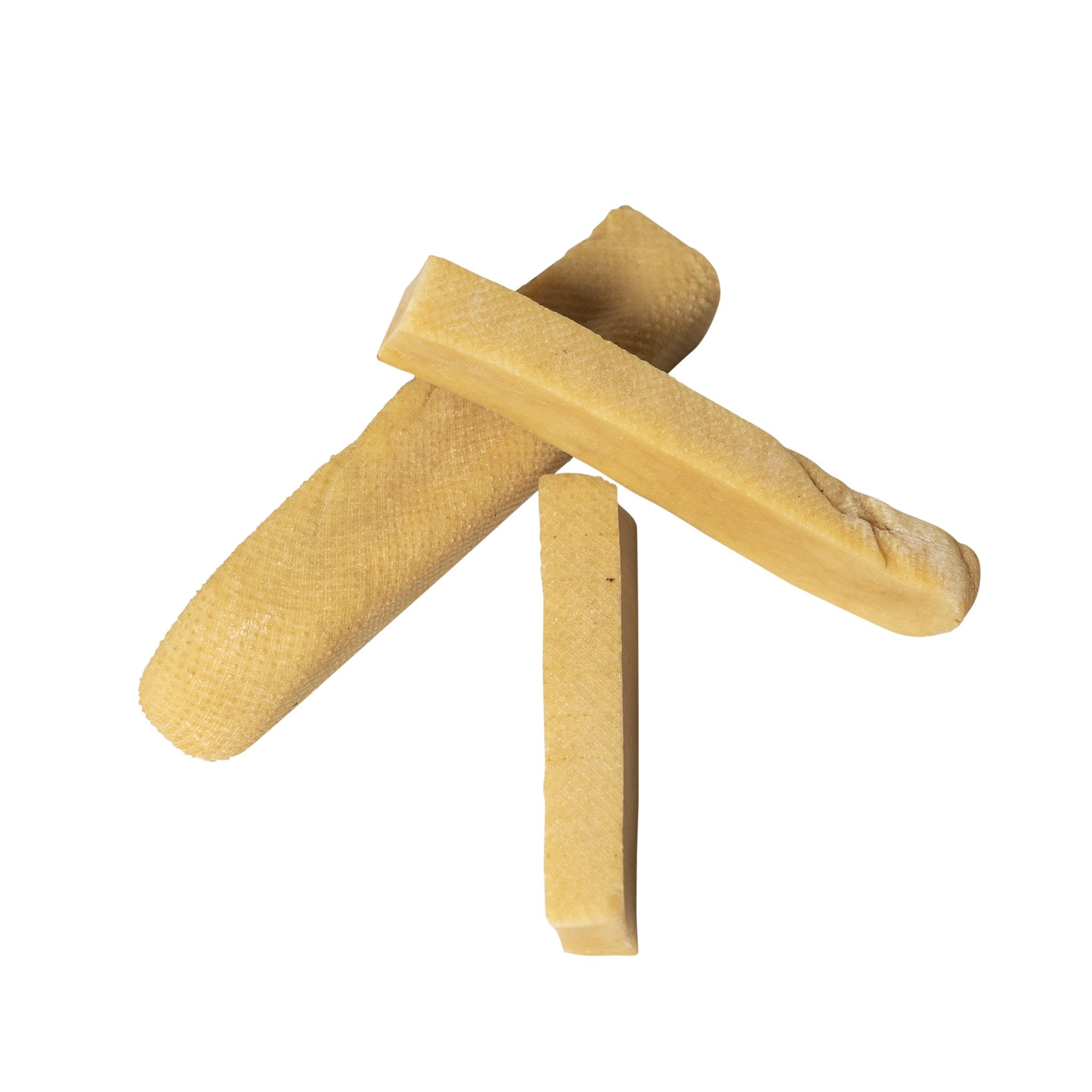 Harlequin Ganymede Yak Cheese Churpi dog chews, 2-count, 5.5 oz, natural pet treat for dogs, featuring traditional yak cheese flavor.