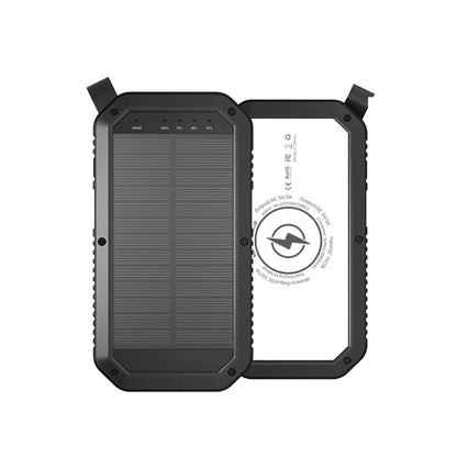 Salmon Lucky Sun Chaser Mini Solar Powered Wireless Phone Charger with 10,000 mAh capacity, compact tech accessory with solar panel