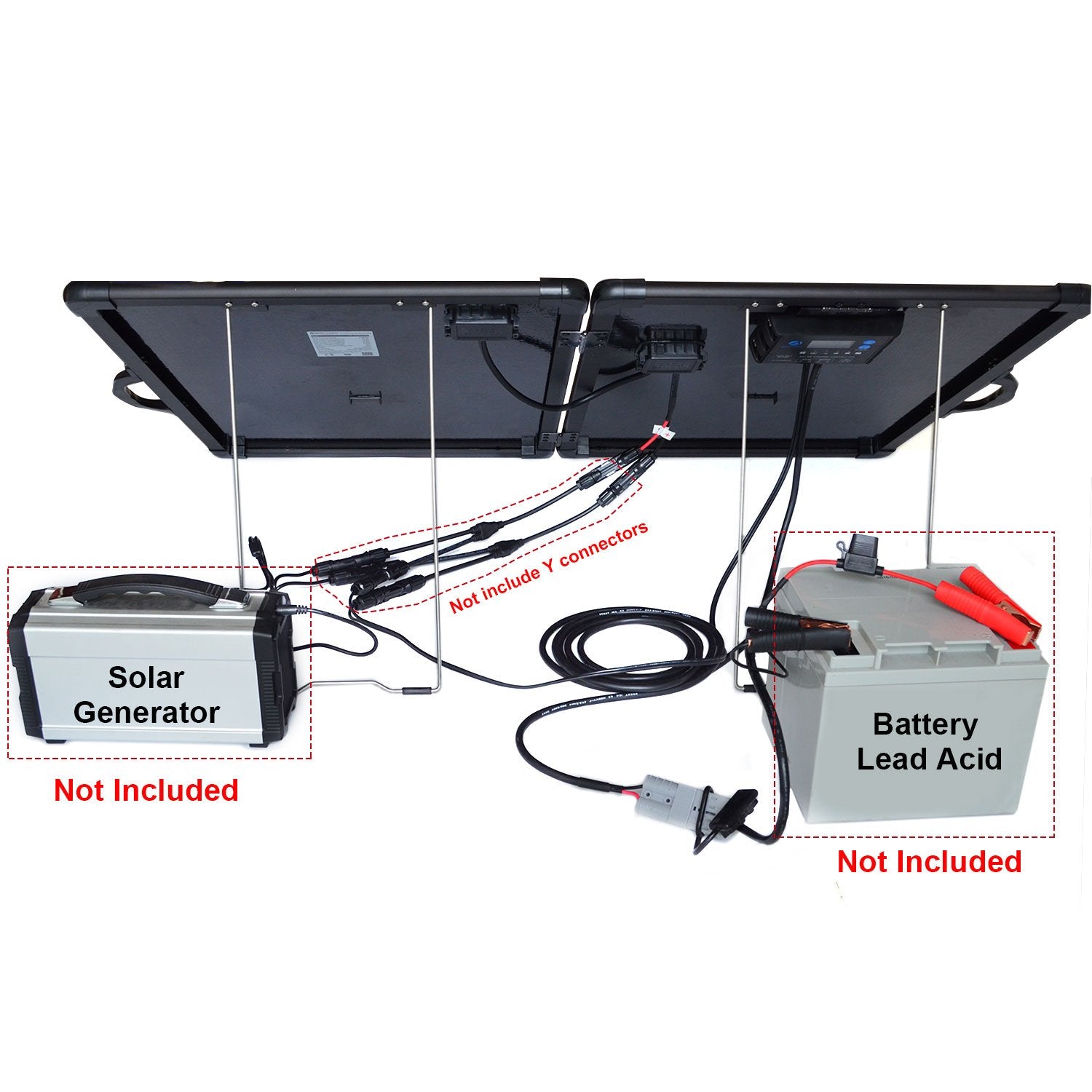 Fuchsia Rose ACOPower 120W portable solar panel kit in a lightweight briefcase, ideal for outdoor sports and outdoor activities.