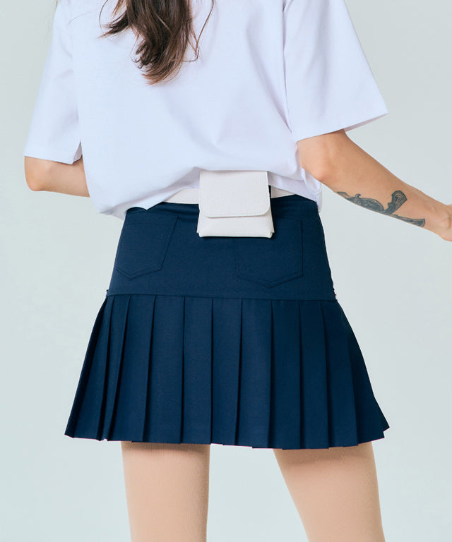 Amethyst Lucy BENECIA 12 navy asymmetric culottes, stylish wide-leg accessories with modern design and clean lines.