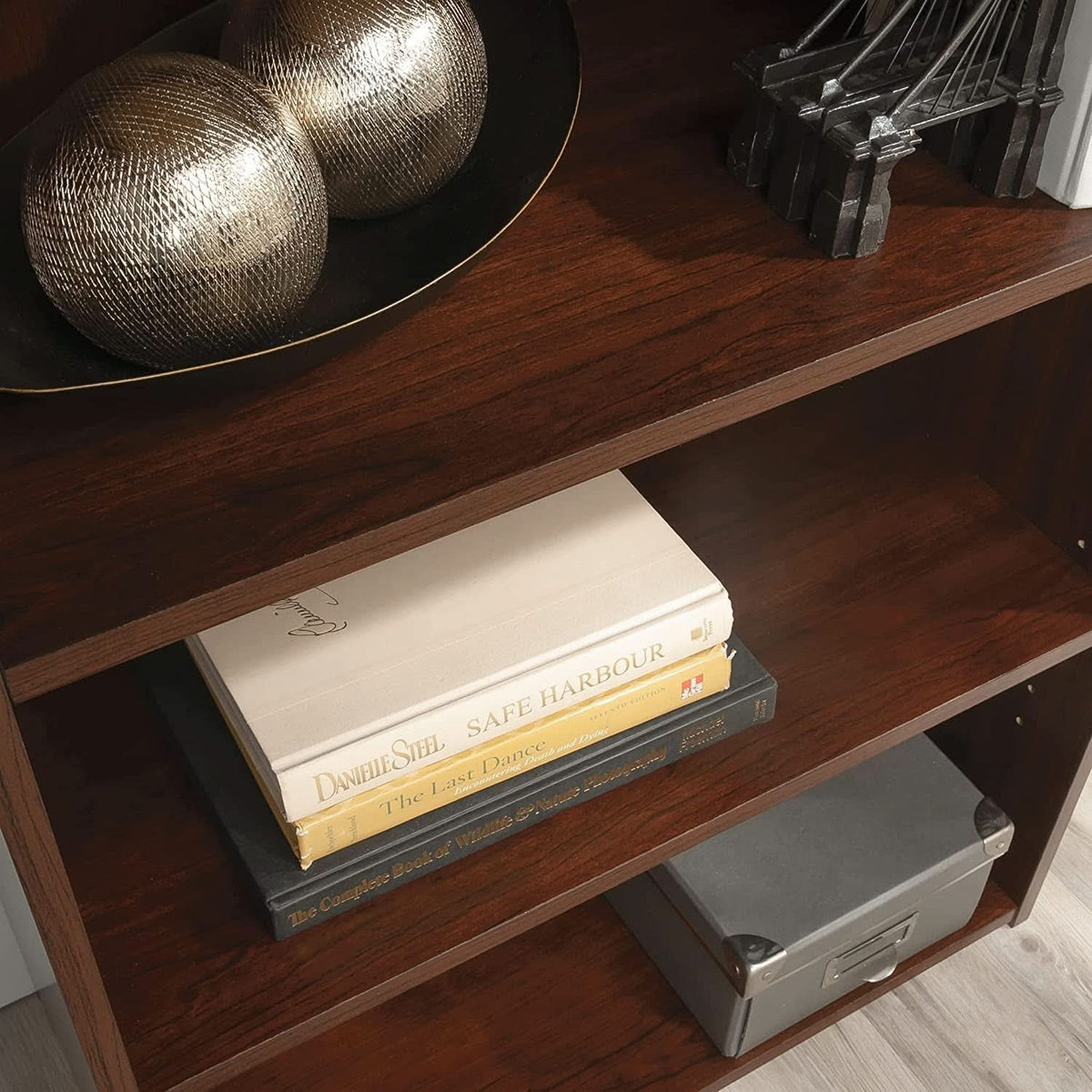 Beginnings 3 Shelf Bookcase In Brook Cherry Finish