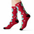 Yellow Pandora Holiday Weird Alien Socks featuring colorful alien and space-themed patterns on soft fabric.