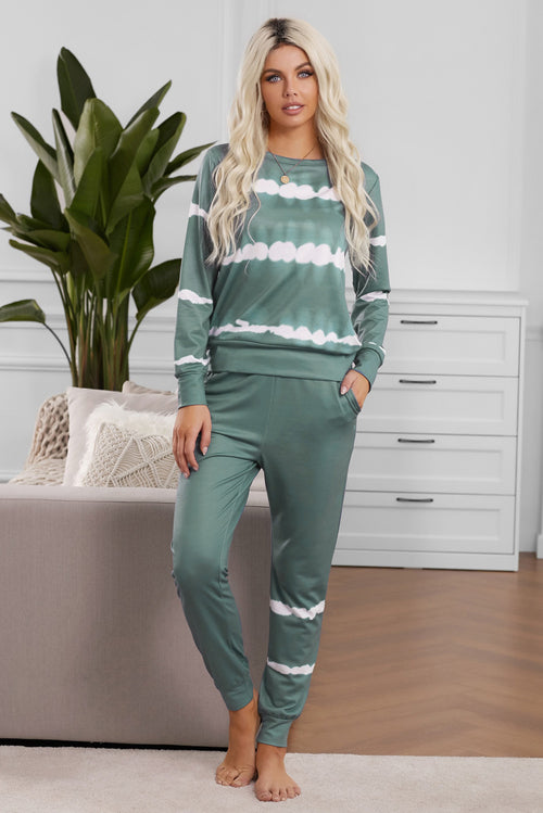 Lavender Pallas army green tie-dye stripes women&