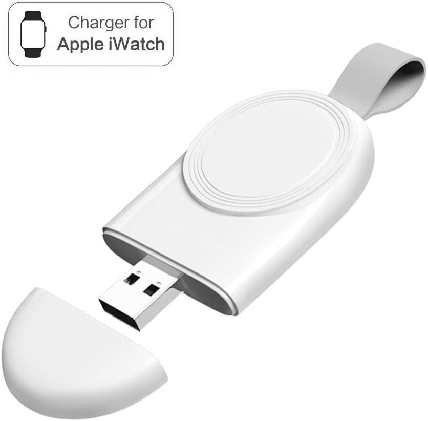 Copper Hecuba magnetic portable wireless charger for Apple devices with USB charging, compact mobile and laptop accessory.