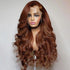Carmine Juneberry LuxeFlow Real Hair Wig Designer in natural hair color, showcasing soft, silky hair fibers and styled for a luxurious look.