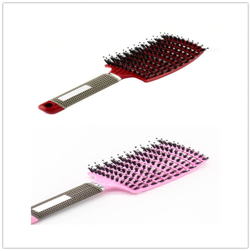 CJDropshipping anti-knot hairbrush for women, detangling brush with ergonomic handle, suitable for smooth, tangle-free hair.
