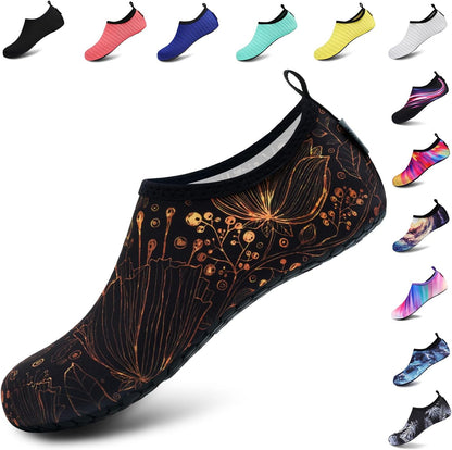 VIFUUR Water Shoes for Men Women Barefoot Quick Dry Aqua Socks Slip On | Lightweight, Breathable Upper, Flexible Sole, Drainage Design, Easy Slip-On Fit for Water Activities