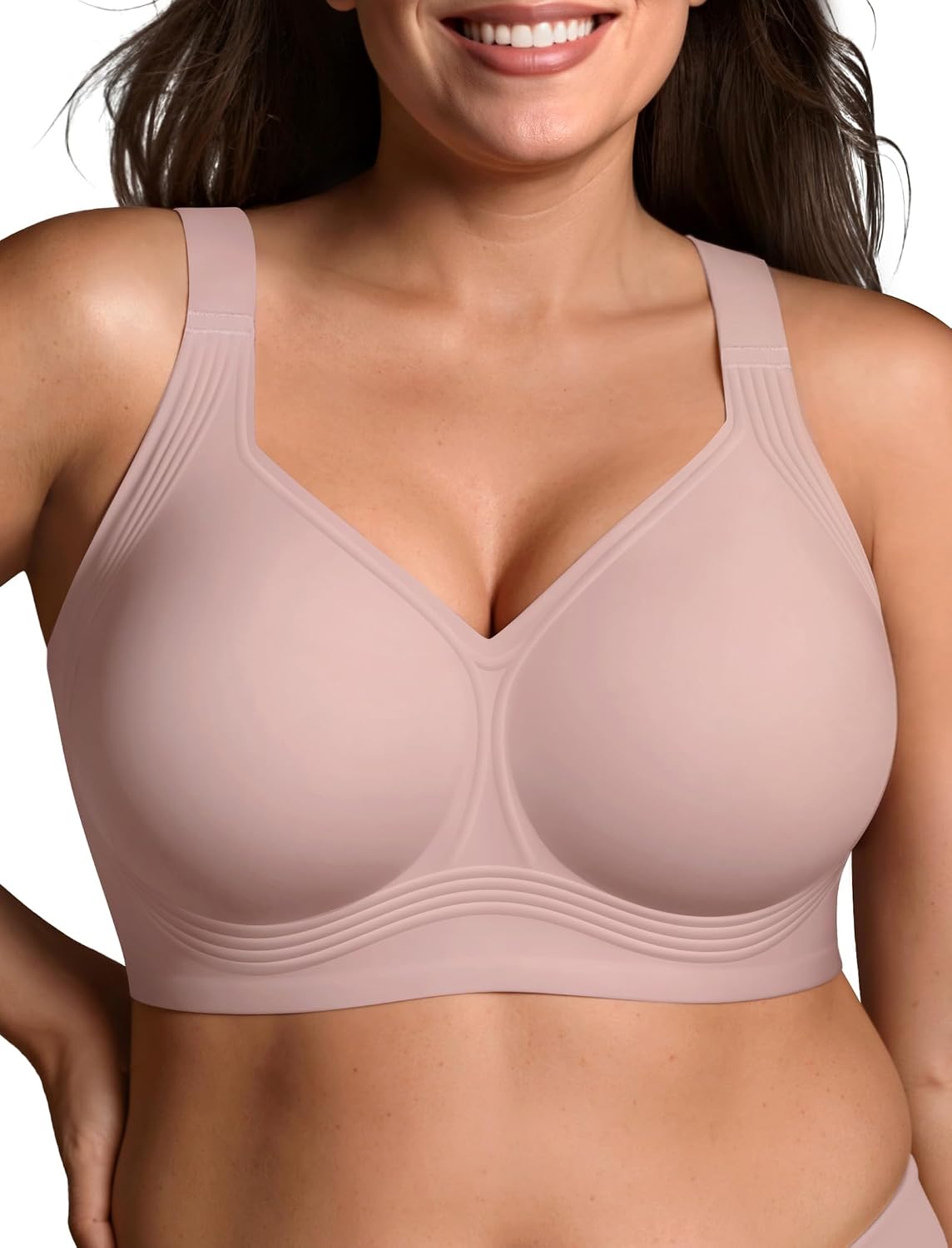 LetsJoli Jelly Bras for Women No Underwire Plus Size Push Up Supportive | Full Coverage, Wireless Support Lift, For Older Women Large Breasts, Minimizer, Seamless Everyday Bra