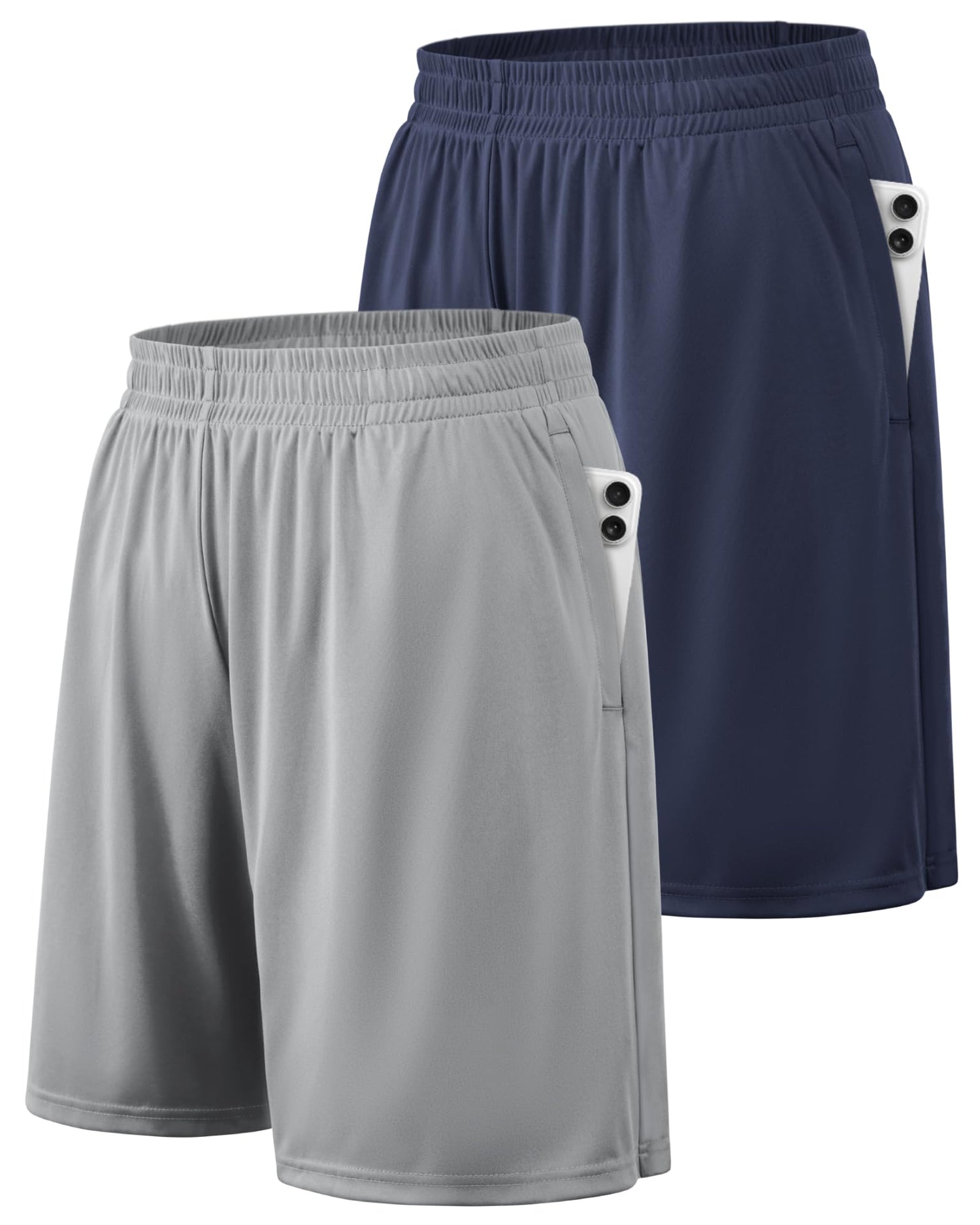 BALENNZ Mens Athletic Shorts with Pockets Quick Dry Workout Shorts Men | Basketball Gym Running Fitness Shorts with Elastic Waistband, Daily Casual Sports Activewear, Soft Lightweight Breathable
