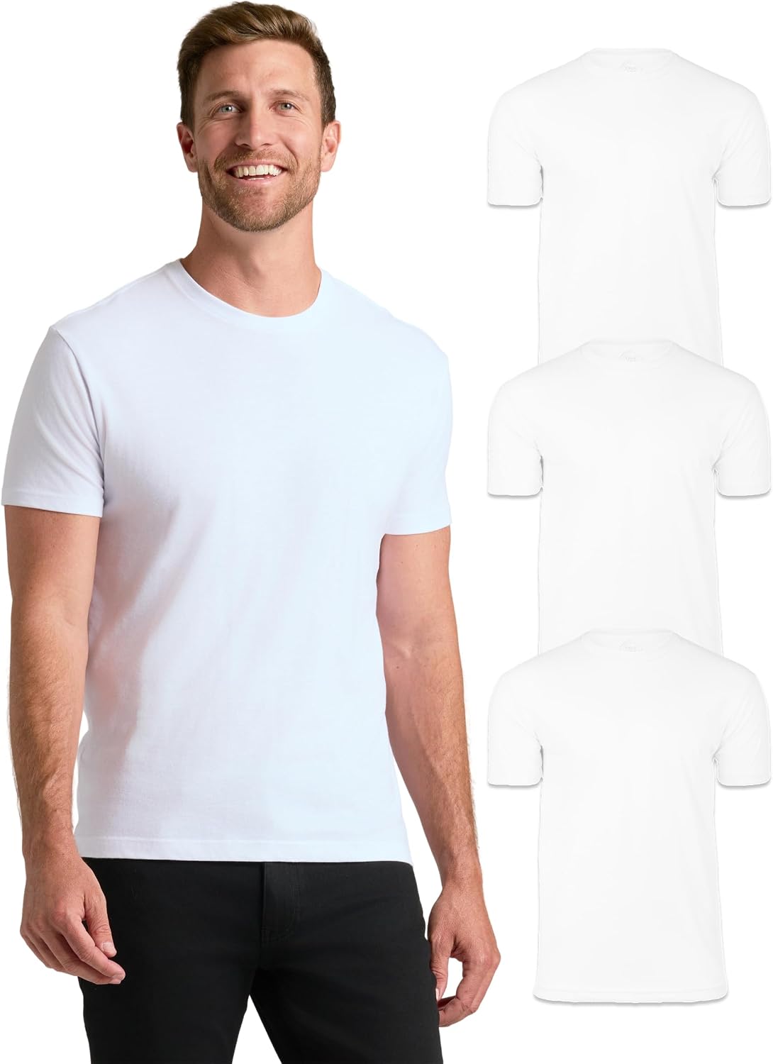 True Classic Mens T-Shirts – Short Sleeve Crew Neck T Shirts for Man, Cotton Blend Plain Novelty Men&