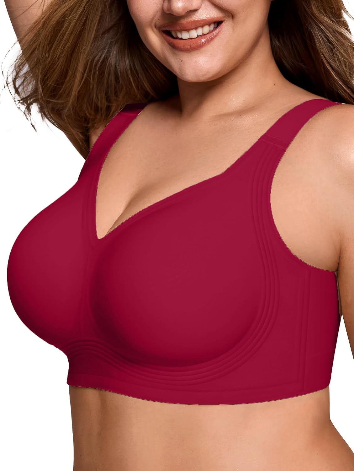LetsJoli Jelly Bras for Women No Underwire Plus Size Push Up Supportive | Full Coverage, Wireless Support Lift, For Older Women Large Breasts, Minimizer, Seamless Everyday Bra