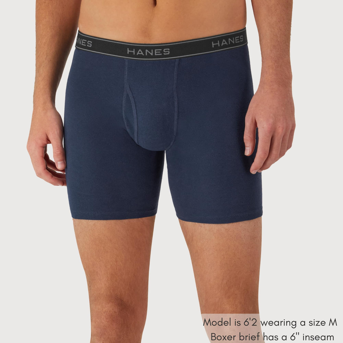 Hanes mens Underwear Boxer Briefs Pack, Cool &amp; Breathable Cotton Moisture-wicking Underwear for Men, No Ride Up
