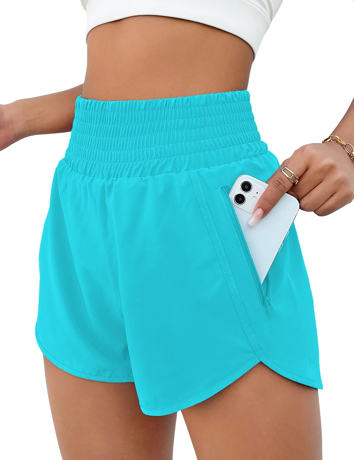 BMJL 2.5" Athletic Shorts for Women Comfy High Waisted Short with Pocket