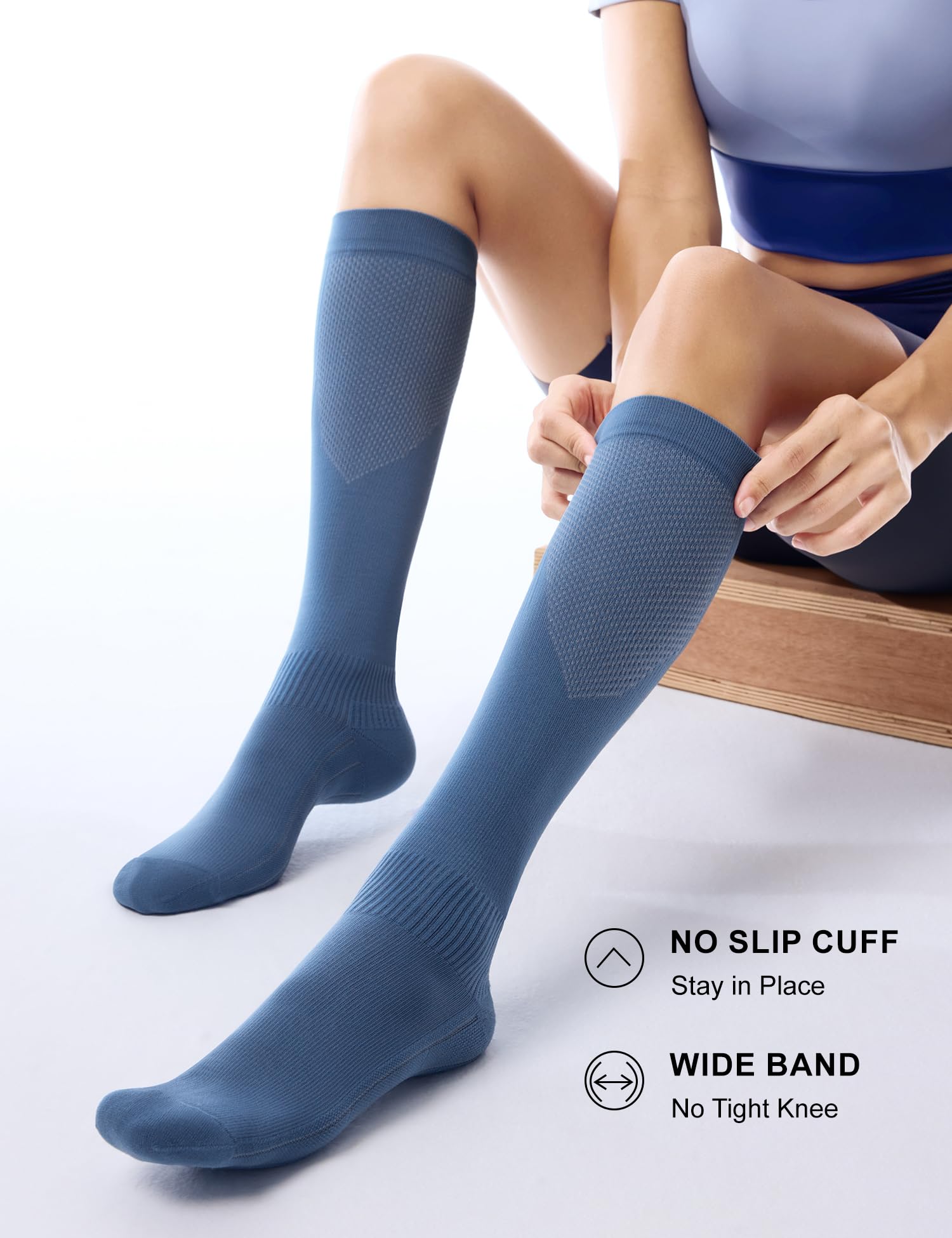 FITRELL 3 Pairs Compression Socks for Women and Men 20-30mmHg-Circulation Support Socks
