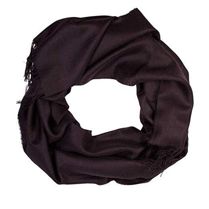 Black alpaca and silk shawl by Aegerine, featuring soft, luxurious fibers in a stylish scarf design.