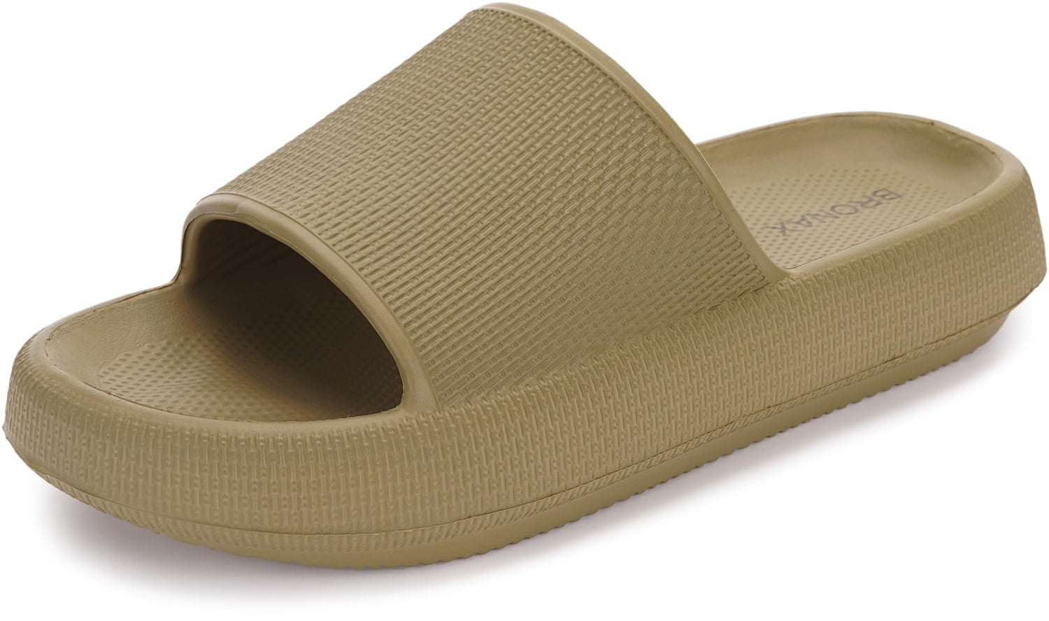 BRONAX Cushioned Thick Sole Pillow Slippers for Women and Men Y10 | Cloud-Like Soft Sole, Foot Pain Relief, EVA Platform Sole, Indoor Outdoor Slides, Waterproof Shower Ready, Quick-Drying
